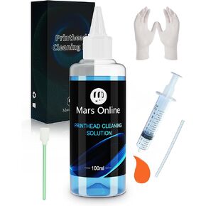 Printhead Cleaning Kit Inkjet Printer Head Cleaner Compatible for HP/Epson/Brother/Canon 8600 8610 8035 8710 6700 6900 / Epson 1430 2720 et-2720 et-2750, 100ML, Kit 2