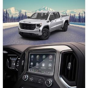 for 2014-2021 GMC Sierra 1500 2500HD 3500HD / 2022 2023 Sierra 2500HD 3500HD 8 Inch Tempered Glass Screen Protector 9H Hardness Accessories Touchscreen (Not for 7-inch)