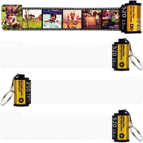 4 Pack Sublimation Blanks Memory Film Roll Keychain Double Sided Sublimation Camera Film Roll Canister Key Chain Heat Transfer Film Canister DIY Crafts(20 Pictures)