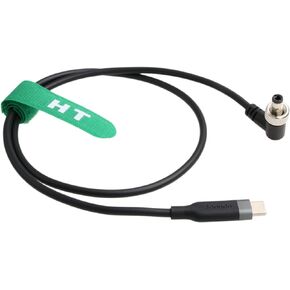 12V PD QC Power Cable for Atomos Ninja V, SmallHD 702 Touch, Video Devices PIX-E7 Monitor USB C to Locking DC Right Angle (30cm)
