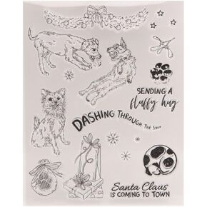 LZBRDY Moon Stars Clouds Rain Drops Snow Clear Stamps for Scrapbooking and Card Making