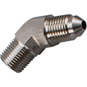 Stainless Steel 45 Degree -3 AN Male Flare to 1/8'' NPT Male Tube Converter Hose Adapters Fitting
