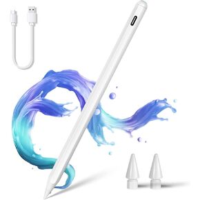 iPad Stylus Pencil - Apple Pencil 2nd Generation Stylus Pen for iPad 9th Generation & 10th Generation 2X Fast Charge Active Pencil for iPad Pro 11 & 12.9",iPad Air 3/4/5,iPad Mini 6/5,iPad 6-10 White