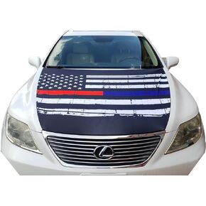 Trump Flag Car Hood Cover Smiling 2024 MAGA Slip-On Washable Elastic Weatherproof Fabric, Non-Adhesive Banner 3.5 x 5 Ft Fits Most Cars USA SHIP (FIGHT)
