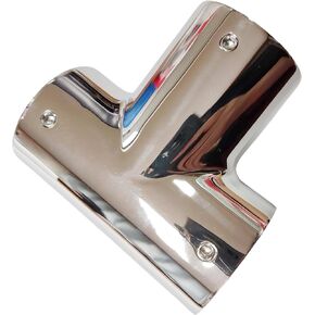 keehui Stainless Steel 316 Polished Marine Grade Handrail Fitting 90° Deck Hand Tee for 1.5inch(38.4mm) Tube/Pipe of Boat Marine Solid
