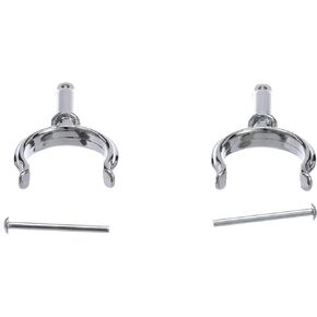 Seachoice Top-Mount Rowlock Horns Set, Chrome-Plated Zinc, Includes 2 Rowlocks w/Locking Pins