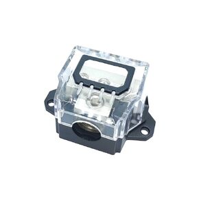 Bissou 3 Way Power Distribution Block, 1/0 Gauge x 1 in 4 Gauge x 3 Out Power Ground Distributor for Car Audio Amplifier Splitter 1pcs, Silvery