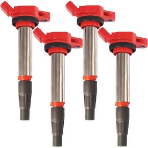 IGNITION COIL 9091902252 9091902258 90919-02252 C1714 UF596 SET OF 4 COMPATIBLE WITH TOYOTA MATRIX PRIUS PRIUS V COROLLA SCION XD PONTIAC VIBE LEXUS CT200H 1.8 2.4 2ZR 5ZR