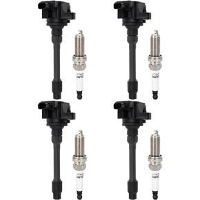ECCPP UF749 4 ignition coils wilth 4 iridium Spark Plugs,for Honda Fit 1.5L 2015-2016,for Honda for Civic 2.0L 2016-2018 UF-749,JSD02-172