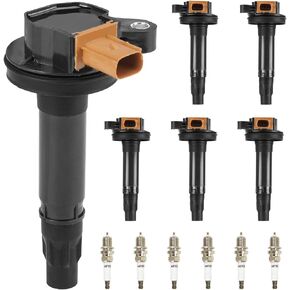 Ignition Coils Pack & Iridium Spark Plugs UF646 for Ford Lincoln F150 Explorer Expedition Transit Navigator MKS MKT 3.5L 2011 2012 2013 2014 2015 2016 2017 5C1871 C1814 DG549 DG548-6 Set