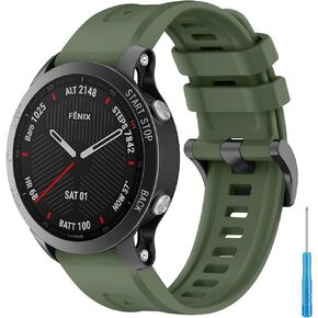 for Garmin Fenix 7 / Fenix 6 / Fenix 5 Band Women Men, 22mm Quickfit Silicone Watch Bands Replacement Strap Compatible with Fenix 7 Pro / Fenix 6 Pro / Fenix 5 Plus / Forerunner 935 965 945 745 / Approach S70 47mm / S62 / S60