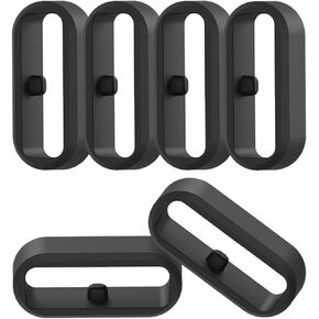 Fastener Rings Compatible with Garmin Forerunner 245 245 Music, Forerunner 645 645 Music Bands(Pack of 6) Silicone Connector Keepers Security Holder Retainer Ring for forerunner 245 Smartwatch