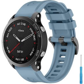 for Garmin Fenix 7 / Fenix 6 / Fenix 5 Band Women Men, 22mm Quickfit Silicone Watch Bands Replacement Strap Compatible with Fenix 7 Pro / Fenix 6 Pro / Fenix 5 Plus / Forerunner 935 965 945 745 / Approach S70 47mm / S62 / S60