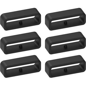6-Pack Fastener Rings Compatible with KOSPET Tank M2/M3/M3 Ultra, KOSPET Tank T2/T3/T3 Ultra, AMAZTIM M2/T2 Smart Watch, Silicone Band Keeper Replacement Watch Band Loop/Holder/Retainer