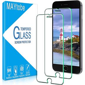 MAYtobe [2 Pack Tempered Glass Designed For iPhone SE 3, SE 2022, iPhone SE 2, SE 2020 Screen Protector, Anti-Scratch, Bubble Free