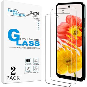 KATIN (2 Pack) Screen Protector Designed For Motorola Moto G 5G (2024) Tempered Glass, 9H Hardness, Anti Scratch, Case Friendly in Kuwait