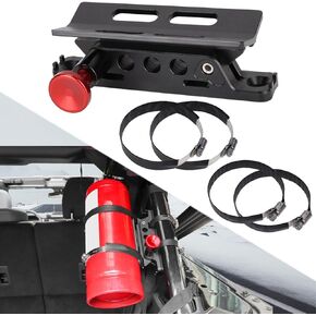 Aluminum Quick Release Roll Bar Fire Extinguisher Mount Holder Compatible with for Ford Bronco Jeep Wrangler Gladiator UTV Polaris RZR Ranger Can Am ATV Fire Extinguisher Bracket