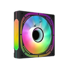 Computer Case Fans 120mm aRGB 5v-3pin,Computer Cooling Fan 1800 RPM，Addressable RGB LED System Fan Silent，PWM RGB Fan for Gaming PC，Adjustable Color LED PC Cooling Fan (Black-into)