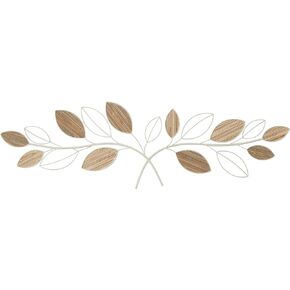 Deco 79 Metal Leaf Home Wall Decor Wall Sculpture, Set of 2 Wall Art 36", 30"H, Brown