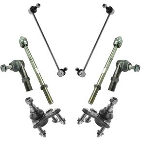 TRQ 8pc Steering & Suspension Kit Ball Joints Tie Rods Sway Bar End Links