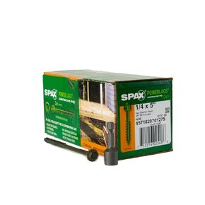 SPAX 4571820701275 1/4 x 5" Hex Washer Head HCR (High Corrosion Resistant) Powerlag Screw (50 Pieces per Box)