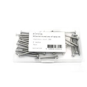 30pcs #10 X 2" Stainless Steel Cross Head Cross Wood Screw, 18-8 (304) Stainless Steel Screw, self-Tapping Screw.