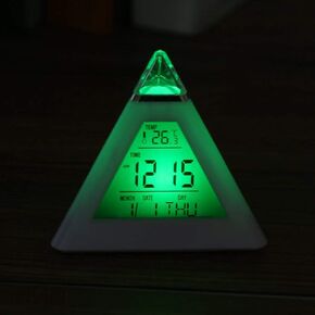 Keenso Alarm Clock,Digital Clock,Alarm Clocks for Bedrooms,Clock for Bedroom,Alarm Clocks,Battery Alarm Clock,7 Color Changing LCD Display Digital Clock for Kids, Backlight, Night Light,