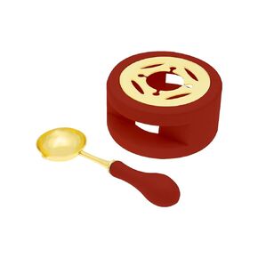 Wax Seal Kit, Wax Seal Warmer with Melting Spoon, Retro Melt Stove Pot Furnace Tool for Sealing Wax Beads Stamp, Ideal for Wedding Invitation Envelope Letter Seal Arts Crafts