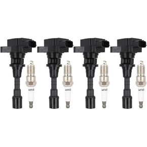 ECCPP UF541 4 ignition coils with 4 iridium Spark Plugs Compatible with for Mazda 2006-2008 5 2.3L L4 50230 5C1741 E1041