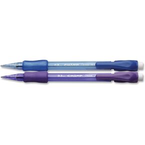 Pentel Champ Automatic Pencil, 0.7mm, Assorted Barrels, 2 Pack (AL17BP2)