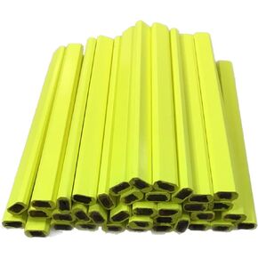 Flat Wooden Neon Yellow Carpenter Pencils - 72 Count Bulk Box Made In The USA