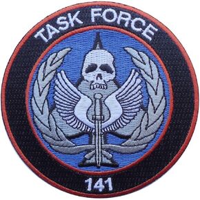Call of Duty Modern Warfare Task Force 141 Logo Patch [3.5 inch - Hook Fastener Backing -TSK1]