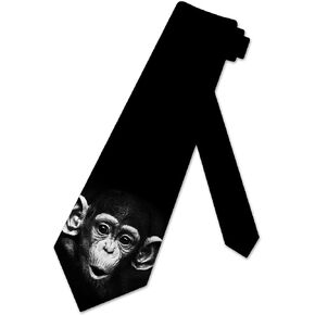 Chimpanzee Ties Mens Animal Monkey Necktie