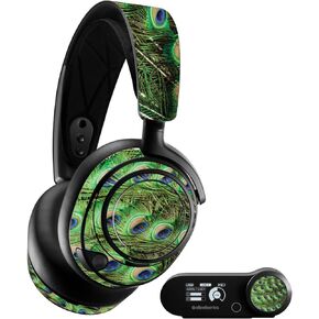 MightySkins Skin Compatible with SteelSeries Arctis Nova Pro - Peacock Pattern | Protective, Durable, and Unique Vinyl Decal wrap Cover | Easy to Apply, Remove, and Change Styles | Made in The USA