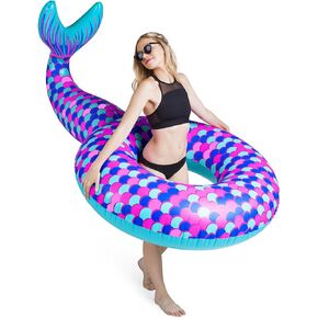 BigMouth Inc Giant Blow Up PooI FIoat, Cute Mystical Floatie for Girls, Vinyl Summer Ring Tube for Swimming Party