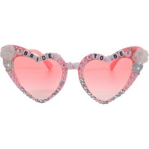 Bride Sunglasses for Bachelorette Party White Heart Sunglasses Bride to Be Gifts Accessories Party Favors
