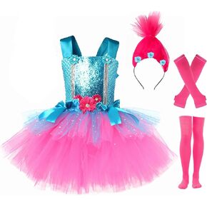 Girls Princess Costume Birthday Party Dress Halloween Cosplay Outfits