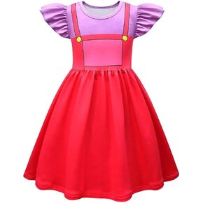Kids Circus Cosplay Costume for Girls Graphic Cosplay Outfits Casual Clown Dress for 3-12 Years