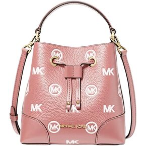 MICHAEL KORS Mercer Small Logo Bucket Crossbody Bag (Primrose Logo)