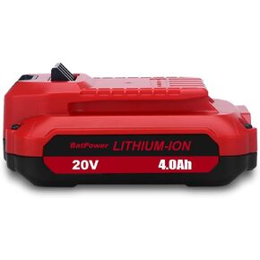 BatPower CMCB202 4.0Ah 20V V20 Compact Battery Replacement for Craftsman 20V V20 Battery 2.0AH 1.5Ah 3.0Ah 20V V20 CMCB201 CMCB202 Lithium Ion Battery