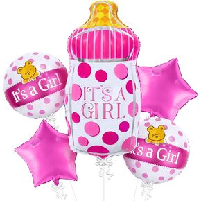 KatchOn, Its A Boy Balloons Set - Pack of 5 | Baby Boy Balloons | Baby Shower Balloons for Boy | Blue Baby Bottle Balloon, Welcome Baby Boy Decorations | It's A Boy Balloons, Baby Boy Foil Balloon