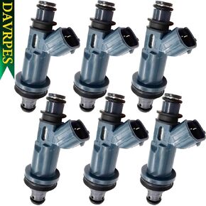 6Pcs 23250-0A010 FJ333 Fuel Injectors Kits 2Holes Engine Fuel Spray Nozzle For Toyota Avalon Highlander Solara Sienna, Lexus ES300 RX300 3.0L V6 23250-20020｜23209-20020｜23209-0A010｜842-12235