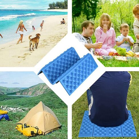 VGEBY1 Camping Mat, Outdoor Seat Foam Cushion Waterproof Seating Pads Folding Mat for Camping (Blue+Black) in Saudi Arabia
