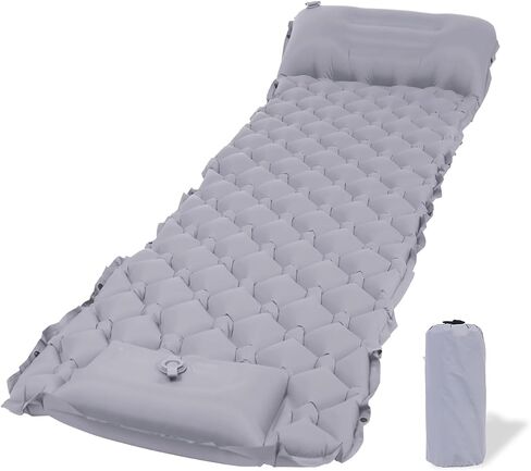 BoxedHome Camping Sleeping Pad, Ultralight Inflatable Camping Mat with Built-in Pillow Sleeping Pads for Camping Backpacking Hiking Traveling Tent, Compact & Lightweight Air Mattress in Saudi Arabia
