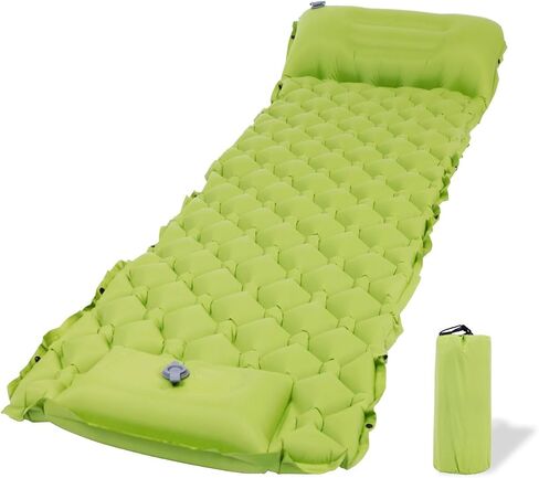 BoxedHome Camping Sleeping Pad, Ultralight Inflatable Camping Mat with Built-in Pillow Sleeping Pads for Camping Backpacking Hiking Traveling Tent, Compact & Lightweight Air Mattress in Saudi Arabia