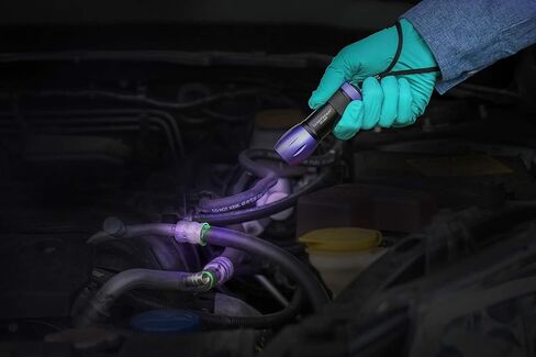 LF1008 Automotive Universal Air Conditioner Refrigerant Leak Detection Dye, Services R134a, R-1234yf Systems, 8oz AC Fluorescent Dye Twin-Neck Bottle, Made in USA in Saudi Arabia