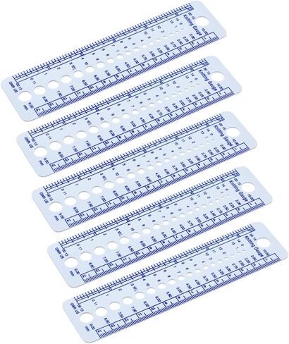 Knitting Needle Gauge, 5 Pcs - Plastic Knitting Gauge Measuring Tool - Measure Size Ruler for Swatch, Yarn in Saudi Arabia