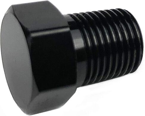 1/8 NPT ذكر وصلة أنابيب الألومنيوم غطاء رأس سداسي خرطوم الوقود أنبوب الجوز المناسب محول أسود بأكسيد in Kuwait