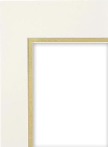 PA Framing, Double Layer Mat, 11 x 14 inches - Cream Core Ivory and Matte Metallic Gold Inner in Saudi Arabia