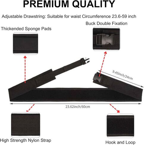 Hip Thrust Weight Belt - Effortless Use with Dumbbells, Kettlebells, or Plates for Effective Weighted Hip Thrust Exercises, Slip-Resistant Padding for Comfortable Workouts at the Gym, Home, or While in Saudi Arabia